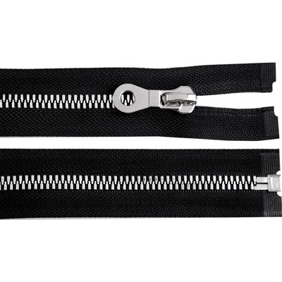 Prima-obchod Kostěný zip, imitace kovu No 8 délka 90 cm bundový, barva černá