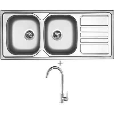Set Sinks OKIO 1160 DUO V + Laveo BONA BAB 268D