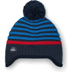 Eisbär Детска зимна шапка (beanie) Eisbär Kid's Igor Pompon Mütze Beanie - Dark Cobalt / Ketchup / Eisblau - размер 53 cm (904-6934-0211)