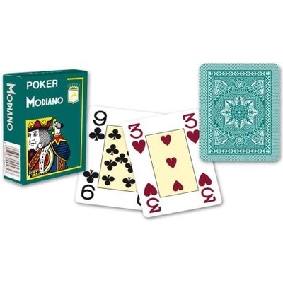 Modiano 4188 100% plastové karty 4 rohy Zelené