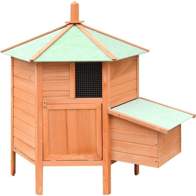 vidaXL Kurník 126 × 117 × 125 cm masivní borové a jedlové dřevo 9799.170645