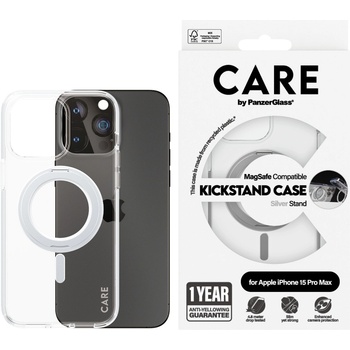 Panzer Калъф CARE - Silver Kick MagSafe, iPhone 15 Pro Max, прозрачен (5715685005503)