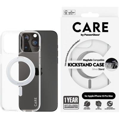 Panzer Калъф CARE - Silver Kick MagSafe, iPhone 15 Pro Max, прозрачен (5715685005503)
