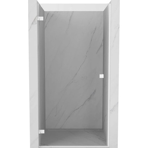 Mexen Lunar-B лява отваряема душ врата 45 см, прозрачна, бяла - 832-045-000-20-00-L (832-045-000-20-00-L)