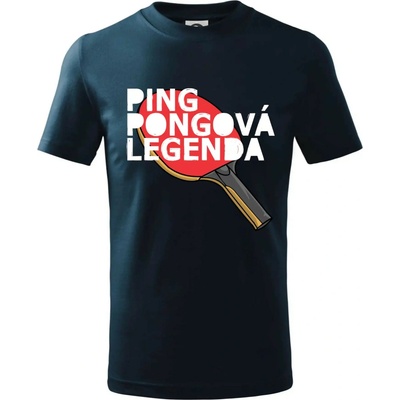Ping Pongová legenda tričko detské tmavomodrá