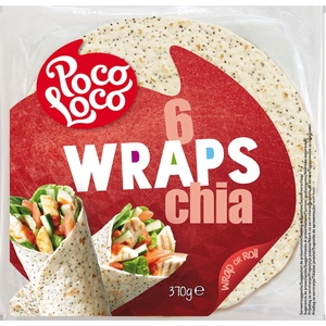 POCO LOCO ТОРТИЛИ С ЧИА (6 БР. , 25 СМ) 370гр