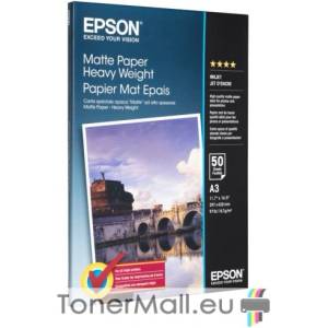Epson Фотохартия EPSON C13S041261 Matte Paper Heavy Weight, A3, 167 g/m2, 50 sheets