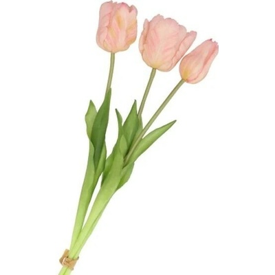 Kytice 3ks růžových realistických tulipánů Tulips - 45 cm - daan kromhout
