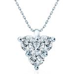 SAVICKI Колие от бяло злато 585, бели лабораторни диаманти, 0, 45К, 45 см