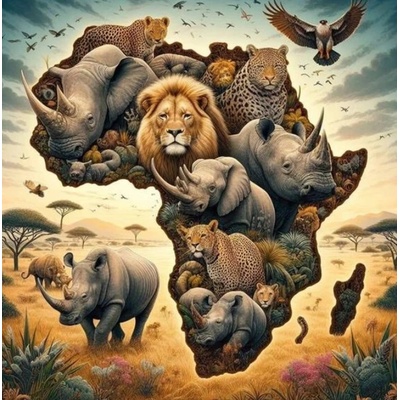 Norimpex - Puzzle Diamant painting: Afrika 30x40 cm - 1 - 39 piese