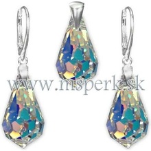 MSPERK Strieborný set Crystal 1865