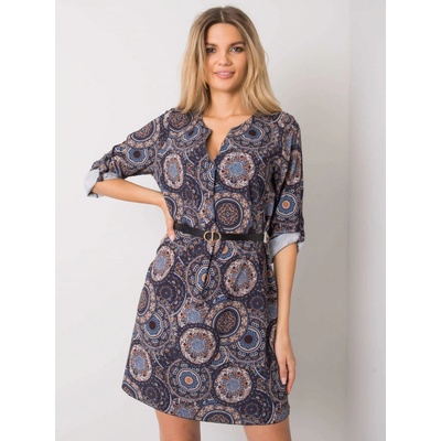 Dámske vzorované šaty DHJ-SK-12336B.74P blue