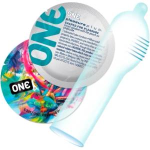 ONE 12 бр. Стимулиращи презервативи One Pleasure Plus