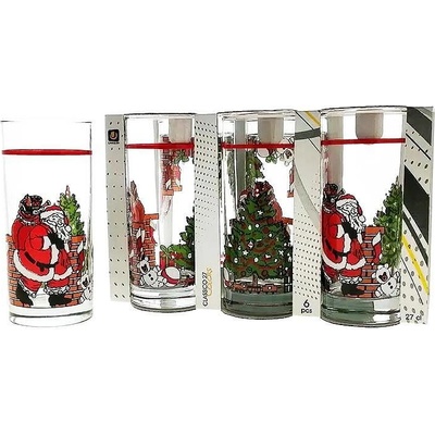 Uniglass Комплект 6 броя чаши 270 мл. с Коледен декор D13 Uniglass Poshta Santa