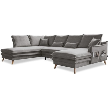 Miuform Сив разтегателен ъглов диван (ляв ъгъл/"U" форма) Charming Charlie - Miuform (1747ETS505)