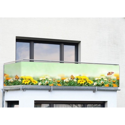 Maximex Balkonový kryt s motýly, 5m x 38 cm, baervný