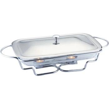 Bohmann Съд за топло сервиране Bohmann BH 2008-30CG, 3l, Термоустойчиво стъкло, Капак, Поставка, Инокс (BH 2008-30CG)