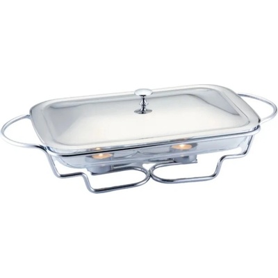 Bohmann Съд за топло сервиране Bohmann BH 2008-30CG, 3l, Термоустойчиво стъкло, Капак, Поставка, Инокс (BH 2008-30CG)