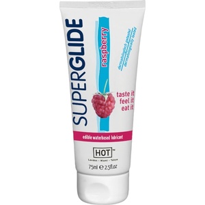 HOT Superglide - ядлив лубрикант с вкус на малина - 75 мл - desirel