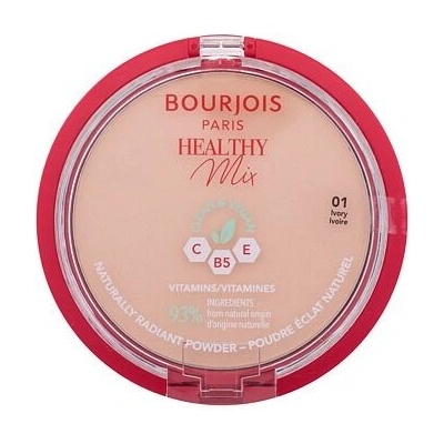 Bourjois Paris Healthy Mix Clean & Vegan Naturally Radiant Powder rozjasňující pudr 01 Ivory 10 g