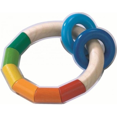 HABA Дървена дрънкалка и моторна играчка за бебета Кръгове