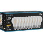 Mexen Vintis 10x LED филамент крушка E27, A60, 6W, Топло - 2200K, 720 lm, чиста - L150-E27-0622-00x10 (L150-E27-0622-00x10)