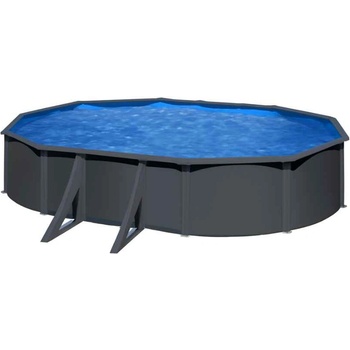 Image 1 of GRE Овален сглобяем басейн GRE Anthracite 6.10x3.75x1.20 м с външни подпори (KIT610GY)