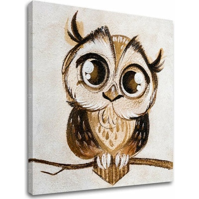 Papilora Autorská reprodukce na plátně SOVA - 80x80 cm
