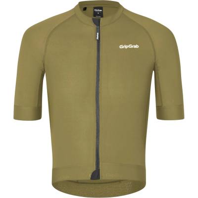 GripGrab Мъжка фланелка с къс ръкав за колоездене GripGrab PACR Short Sleeve Jersey Cycling jersey - Olive Green (056-3086-0213)