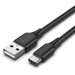 Vention USB-A 2.0/M - USB-C/M, 1, 5 м, (3A, бял), кабел