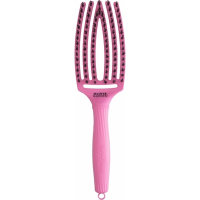 OLIVIA GARDEN Finger Brush Pink Granita kefa na vlasy masážna 6-radová stredná