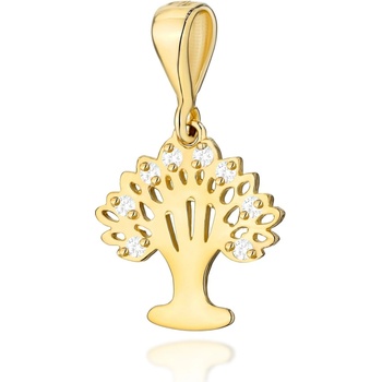 Blink Blink Zlatý prívesok STROM ŽIVOTA s diamantami 4630ZDB