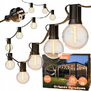 SmartLED LED външен декоративен гирлянд 36xE12/1W/230V 22, 35 m IP65 черен (SD0129)