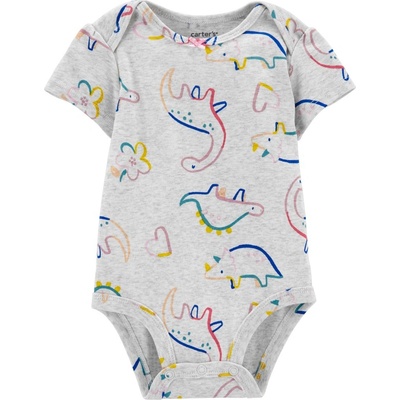 CARTERS CARTER'S Body krátky rukáv Grey Dino dievča