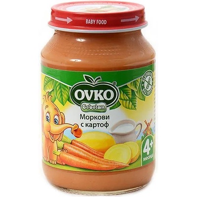 OVKO Bebelan - Пюре морков и картоф 4 месец 190 гр (0102)
