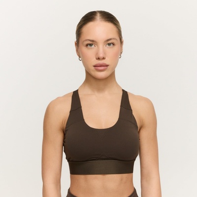 GymBeam Спортен сутиен Limitless Espresso S