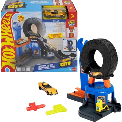 Hot Wheels City Centrum města Městský pneuservis JHL75