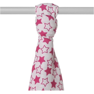 Kikko Bambusová osuška 90x100cm Litle Stars Magenta