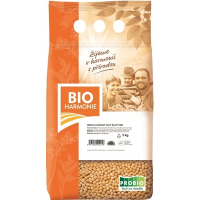 Bioharmonie Hrách loupaný celý žlutý 3 kg