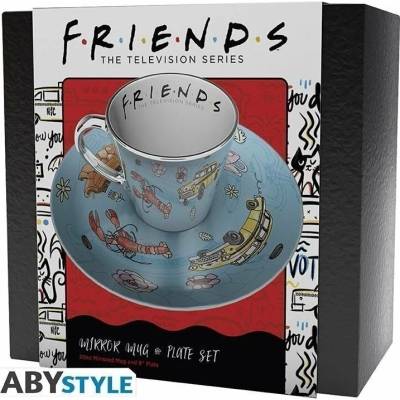 Friends Hrnek s podšálkem 300 ml - Pattern