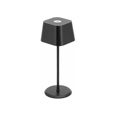 Akumulátorová stolná lampička MALTA čierna 20,5 x 7,5 x 7,5 cm, 2.600 mAh LP-MT-BL