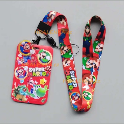 Šňůrka na krk 24279 s cedulkou na ID karty Super Mario
