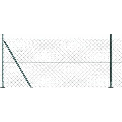 vidaXL Zábradlí s betonovým základem 10 x 1 m Ocel potažená PVC Zelená