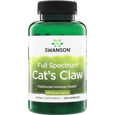 Swanson Cat's Claw Kočičí Dráp 500 mg 100 kapslí