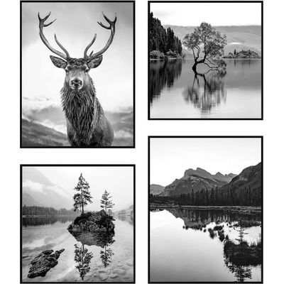 knor Картини в комплект от 4 бр. 30x40 cm Wild (ZEST016DB2X30X40+2X30X30L15,18,002)