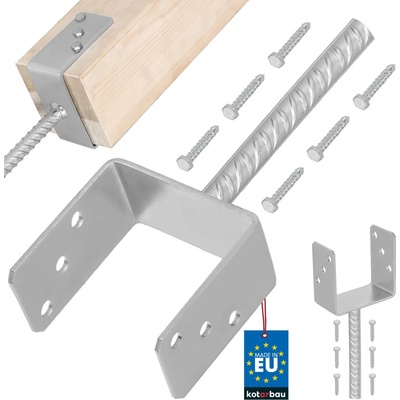 Domax PS 120U Pätka stĺpiku typu U 121 x 120 x 60 mm