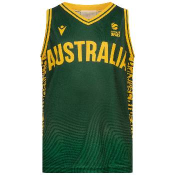 macron Детска фланелка Australia Basketball macron Indigenous Kids Jersey green