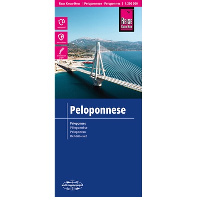 mapa Peloponnese 1:200 t. voděodolná