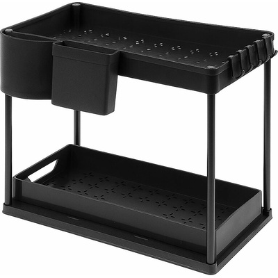 Ruhhy 26102 Dvoupatrový organizér pod dřez, s výsuvnou policí, černý – Hledejceny.cz