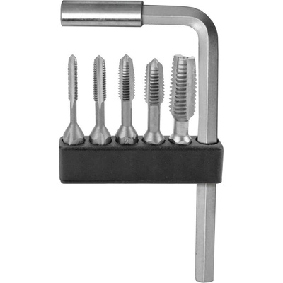 NÁSTROJE CZ Souprava závitořezných bitů M3;M4;M5;M6;M8 HSS + zástrčný "L" klíč 1/4" s magnetickým držákem - CZZ - CZZ948-200